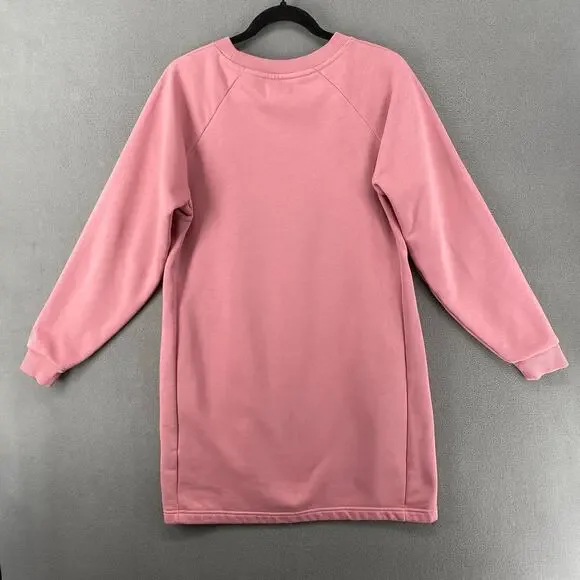 Pact Organic Cotton Blend Crew Neck Pullover Tunic Sweatshirt Womens M Pockets - Picture 4 of 15